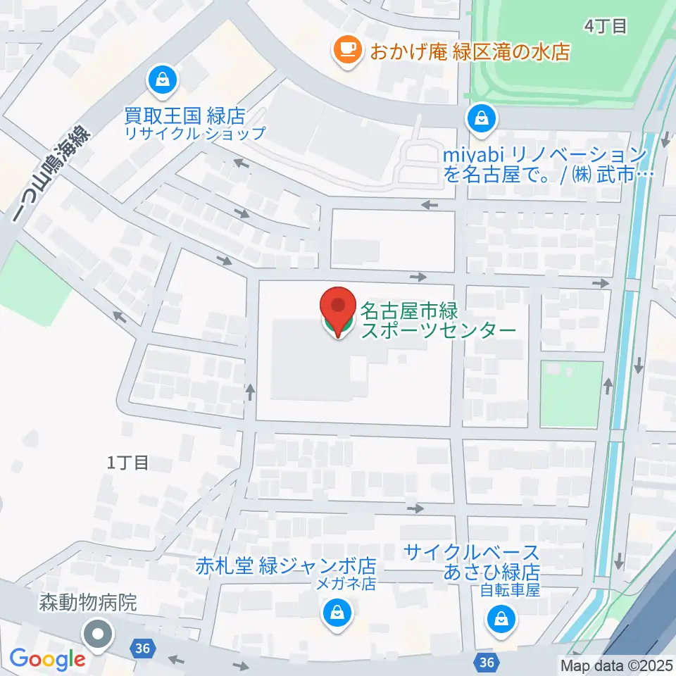 名古屋市緑スポーツセンター周辺のホテル一覧地図