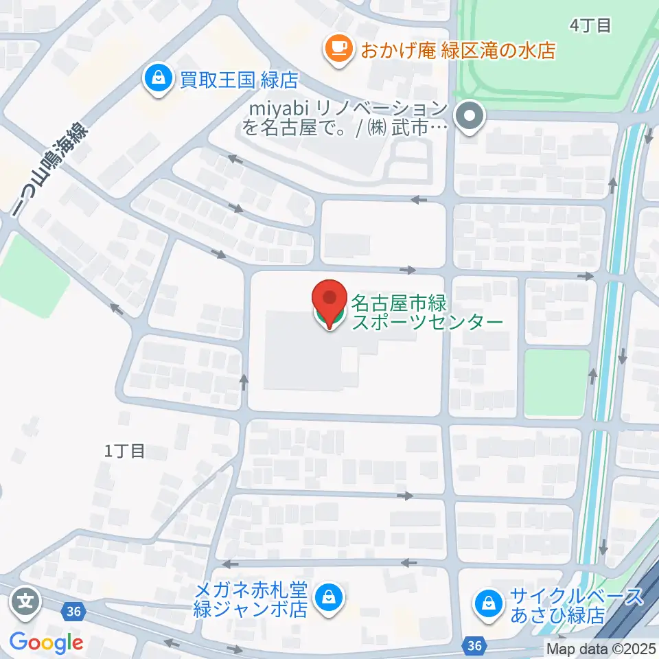 名古屋市緑スポーツセンター周辺のホテル一覧地図