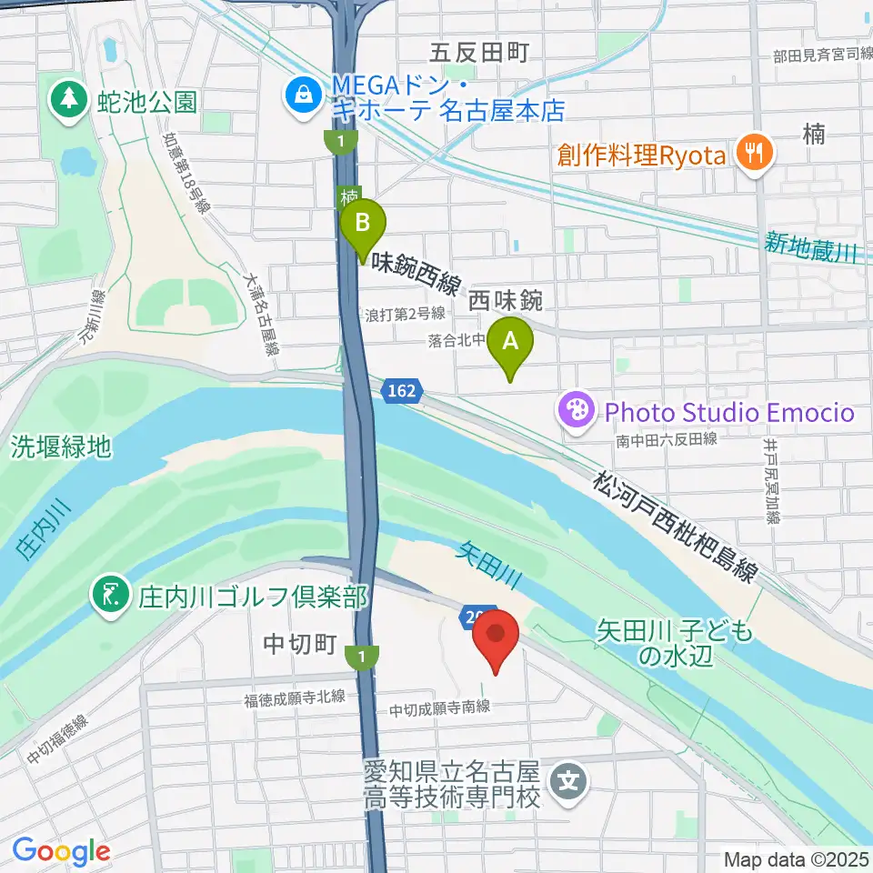 名古屋市北スポーツセンター周辺のホテル一覧地図