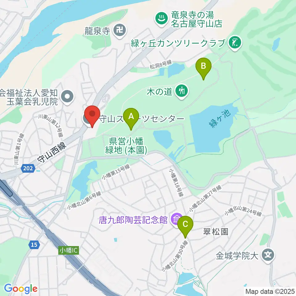 守山スポーツセンター周辺のホテル一覧地図