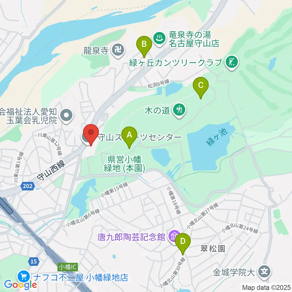 守山スポーツセンター周辺のホテル一覧地図