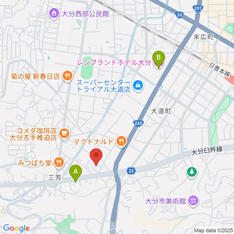 音楽教室Cafe 三月の水周辺のホテル一覧地図