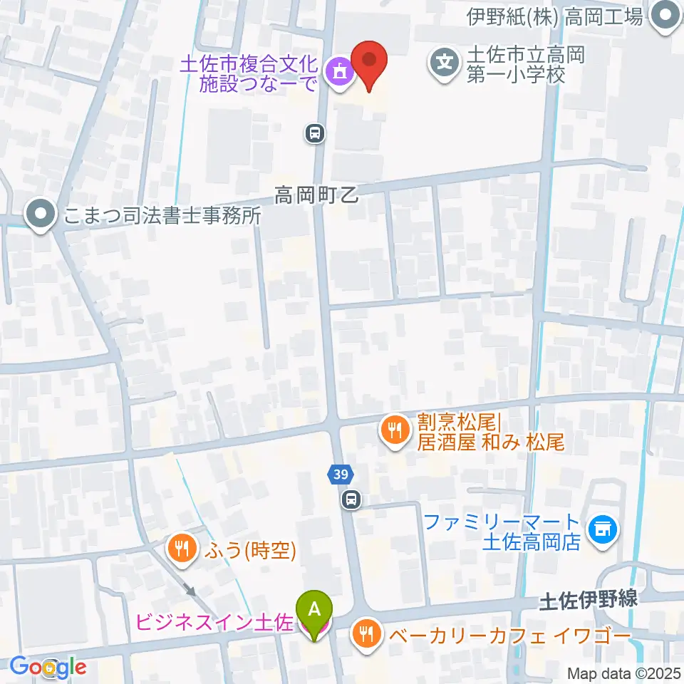 土佐市複合文化施設つなーで周辺のホテル一覧地図