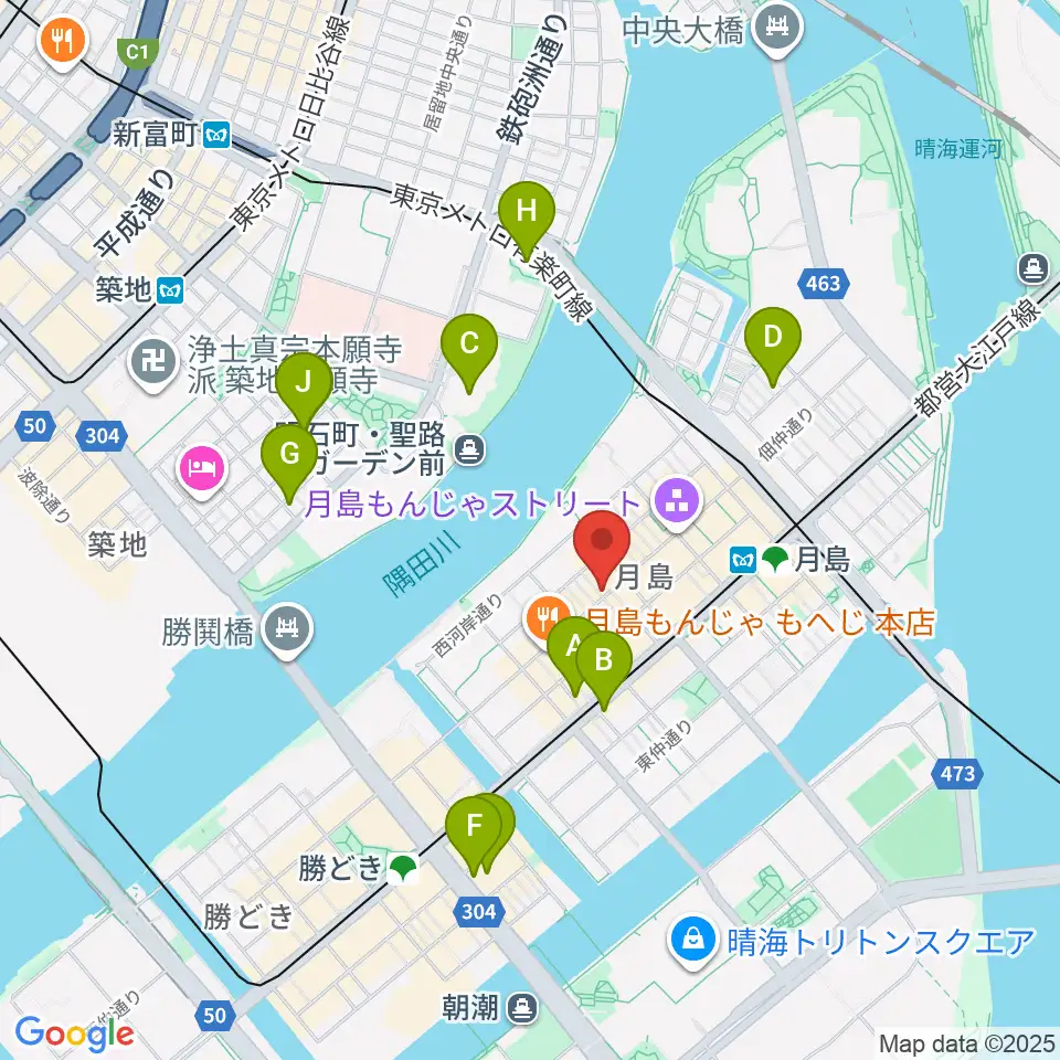 スタジオワンダーウォール周辺のホテル一覧地図