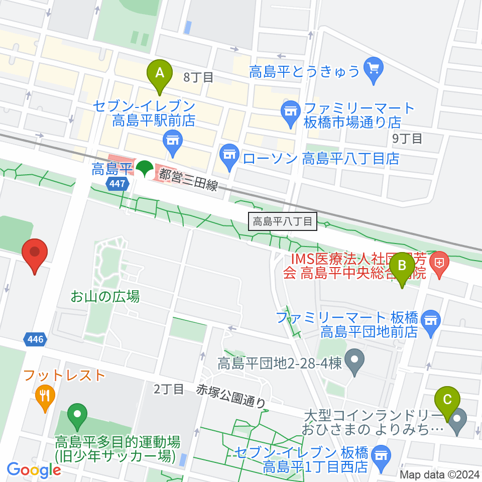 高島平区民館ホール周辺のホテル一覧地図