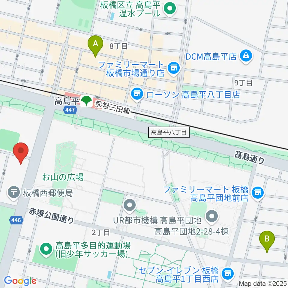 高島平区民館ホール周辺のホテル一覧地図
