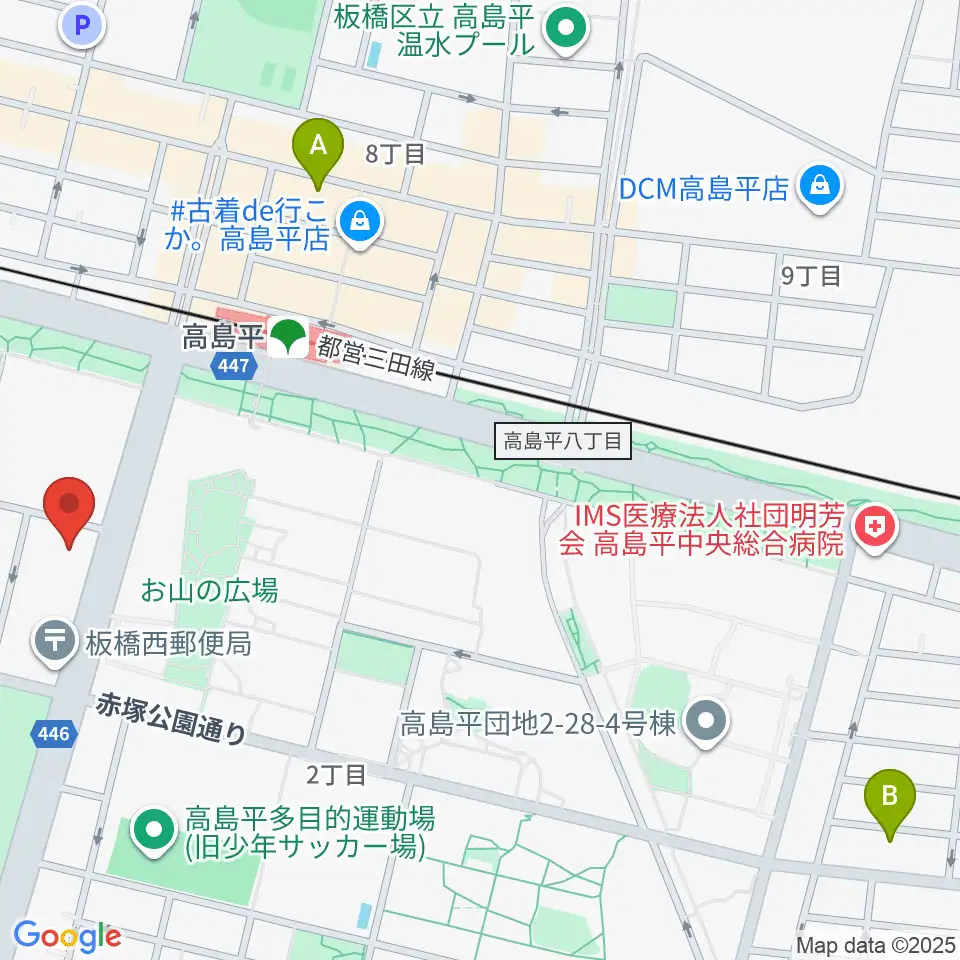 高島平区民館周辺のホテル一覧地図