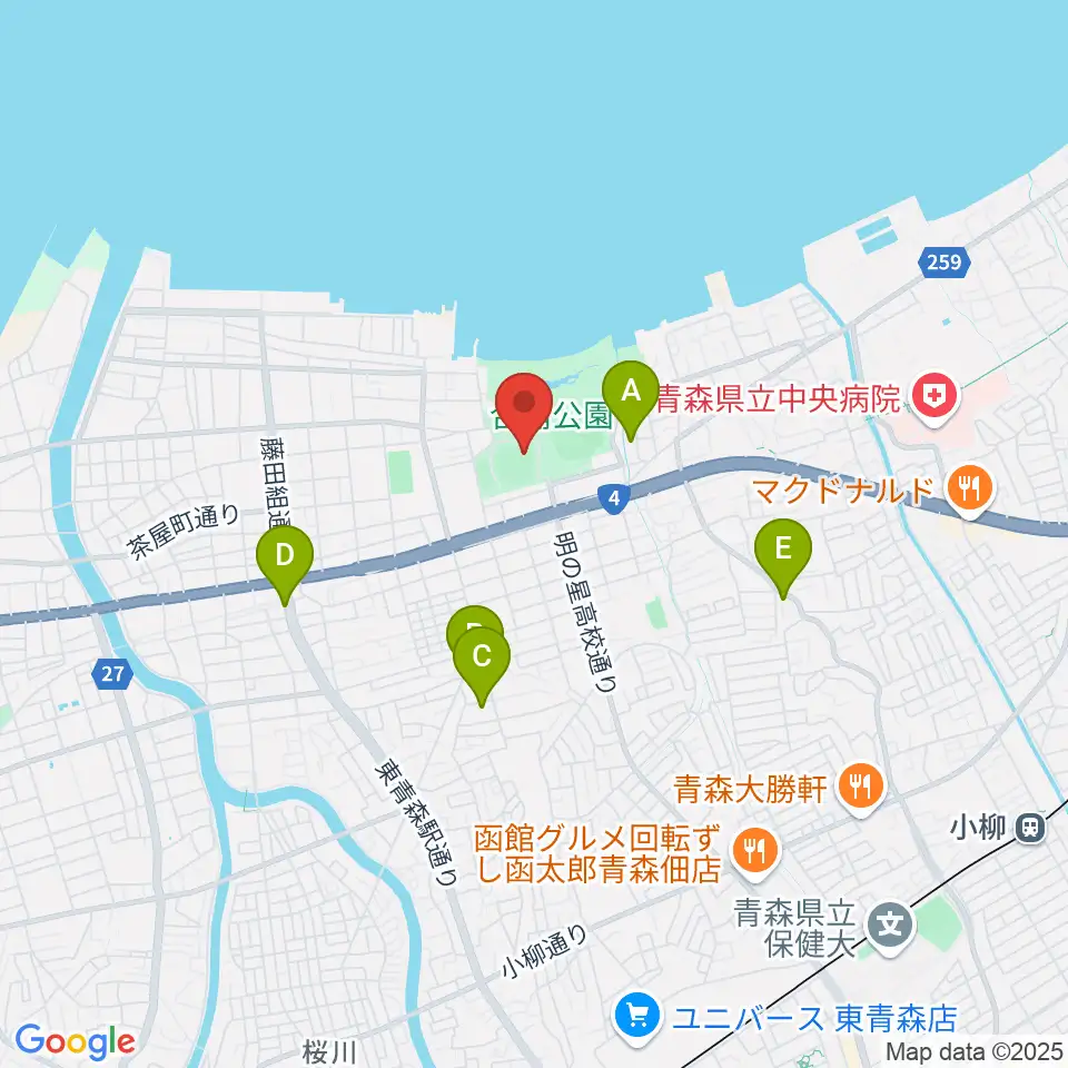 ダイシンベースボールスタジアム周辺のホテル一覧地図