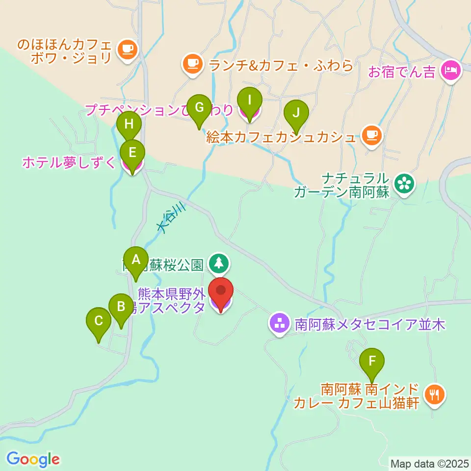 熊本県野外劇場アスペクタ周辺のホテル一覧地図