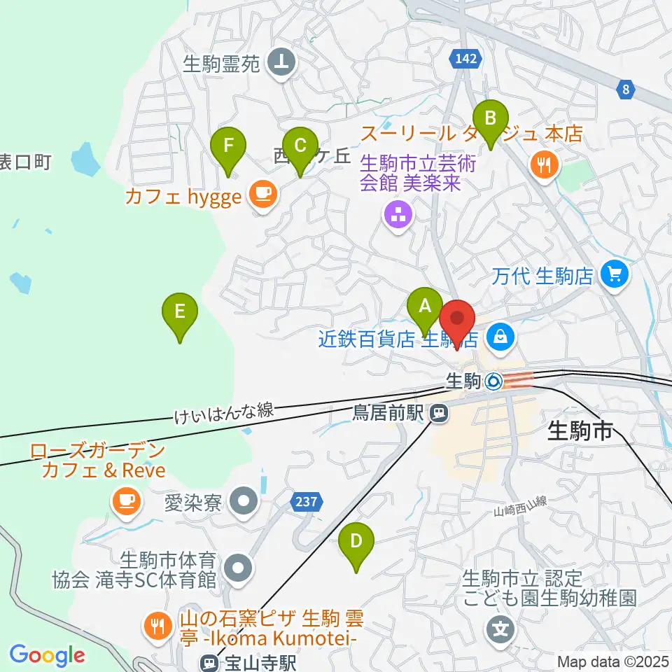 たけまるホール周辺のホテル一覧地図