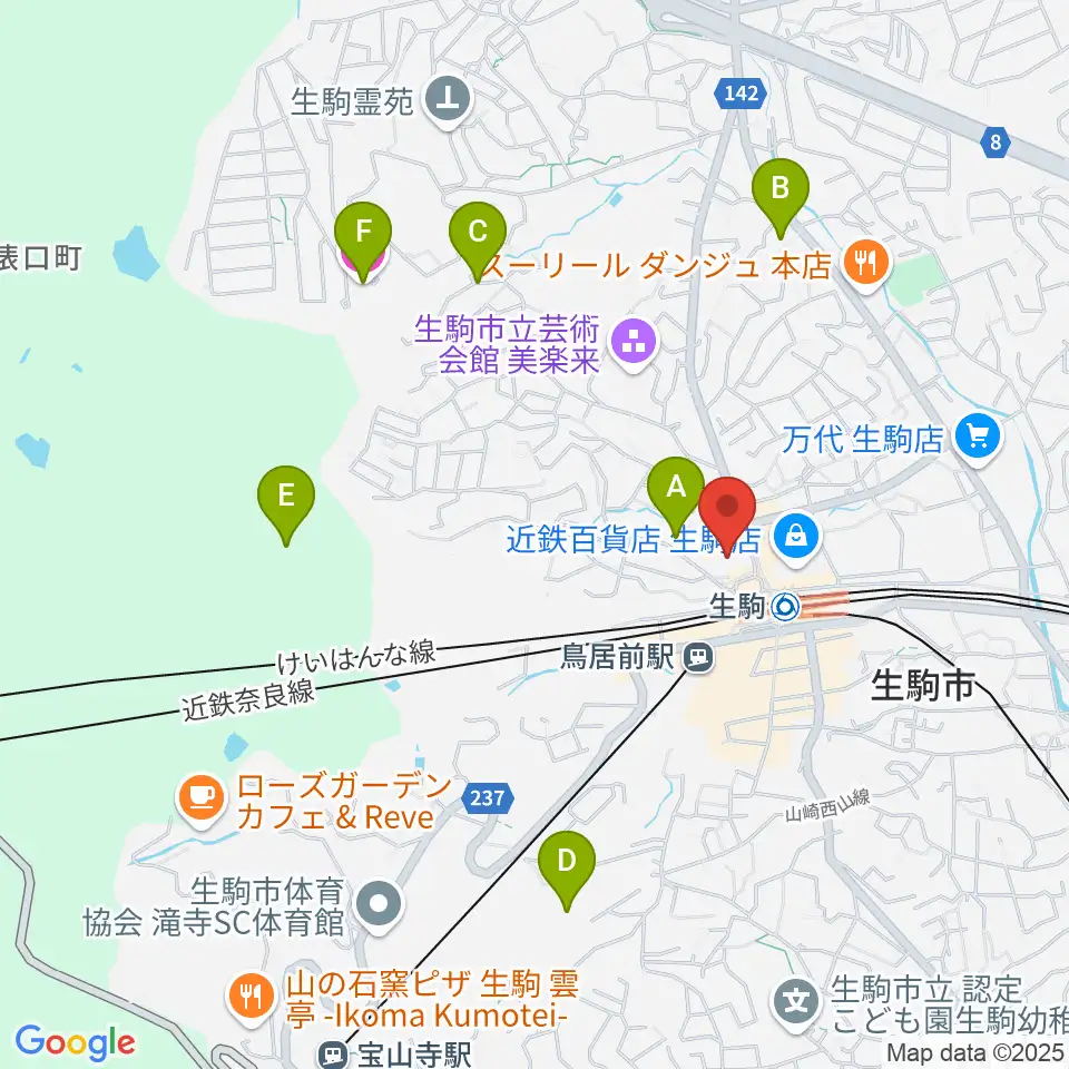 たけまるホール周辺のホテル一覧地図