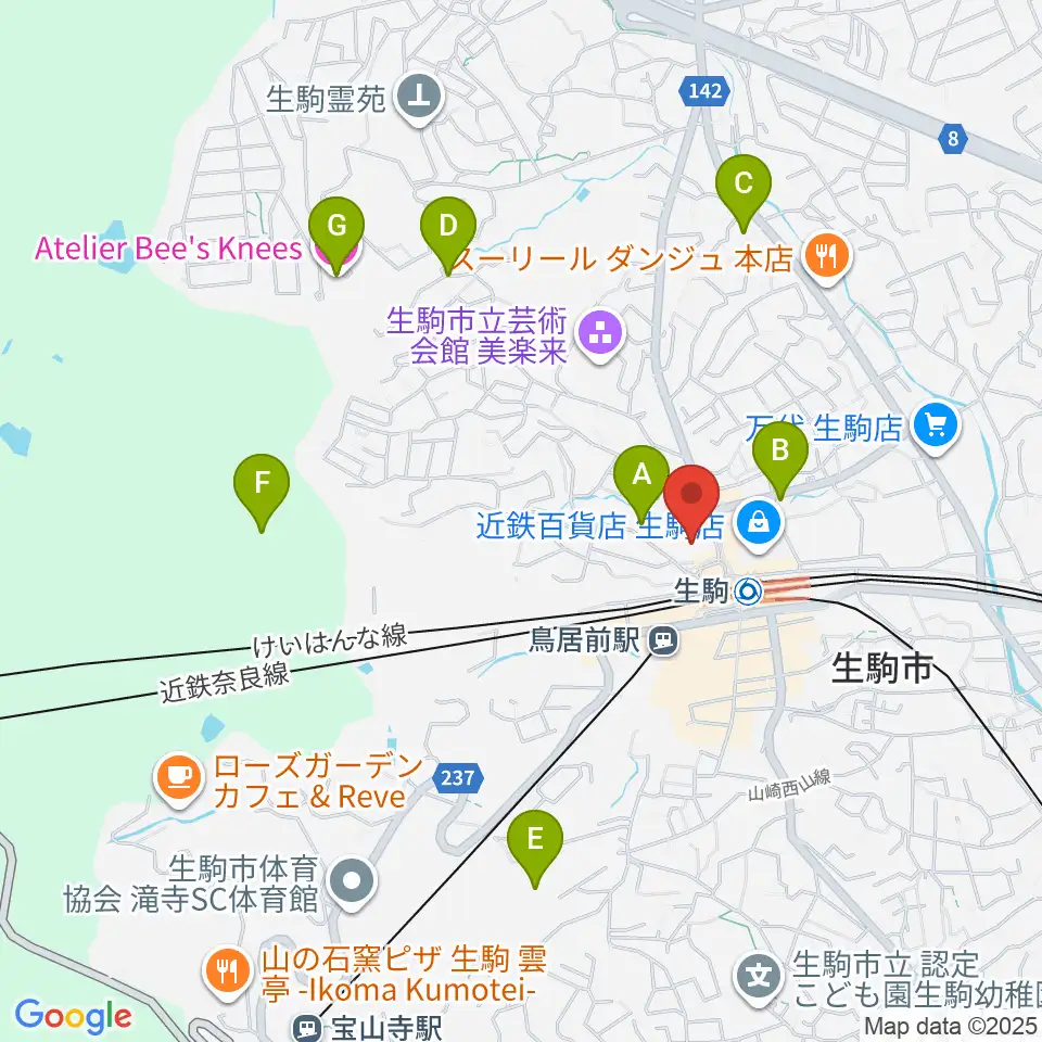 たけまるホール周辺のホテル一覧地図
