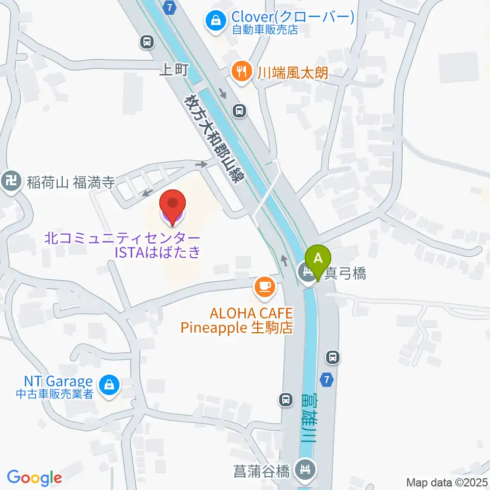 北コミュニティセンター ISTAはばたき周辺のホテル一覧地図
