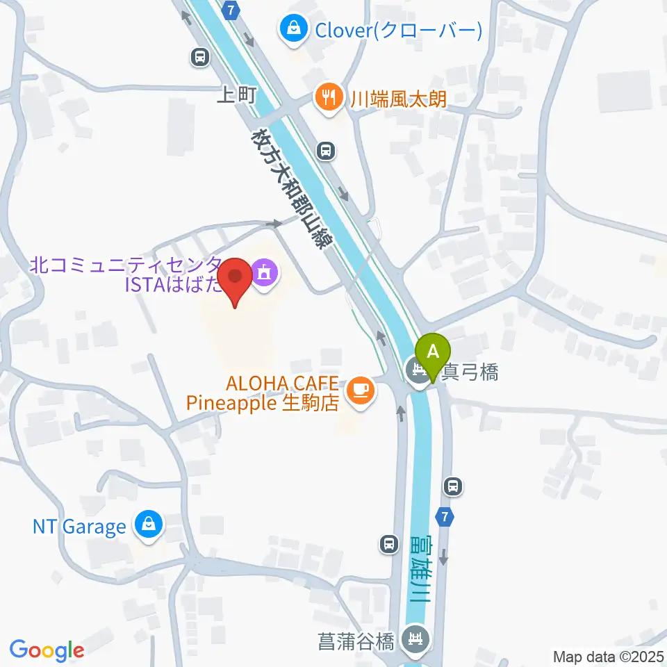 北コミュニティセンター ISTAはばたき周辺のホテル一覧地図