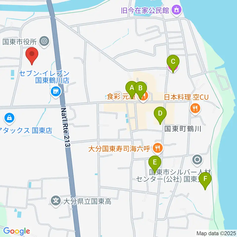 アストくにさき周辺のホテル一覧地図