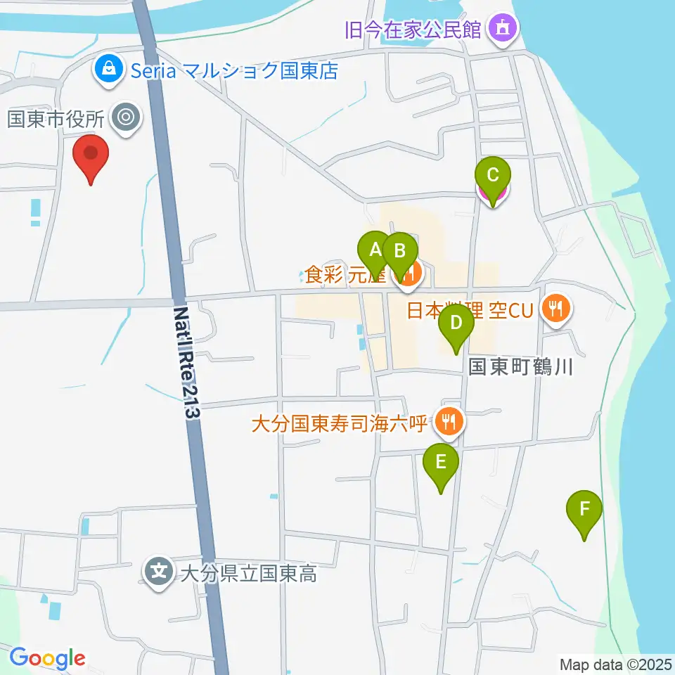アストくにさき周辺のホテル一覧地図
