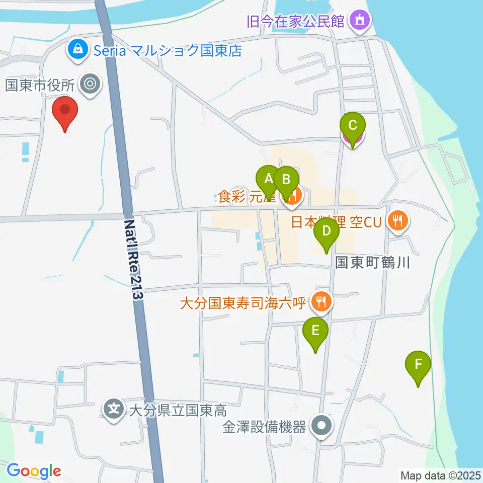 アストくにさき周辺のホテル一覧地図
