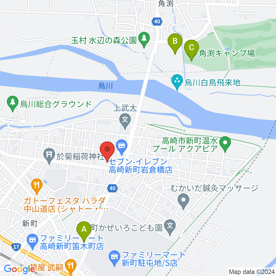 新町文化ホール周辺のホテル一覧地図