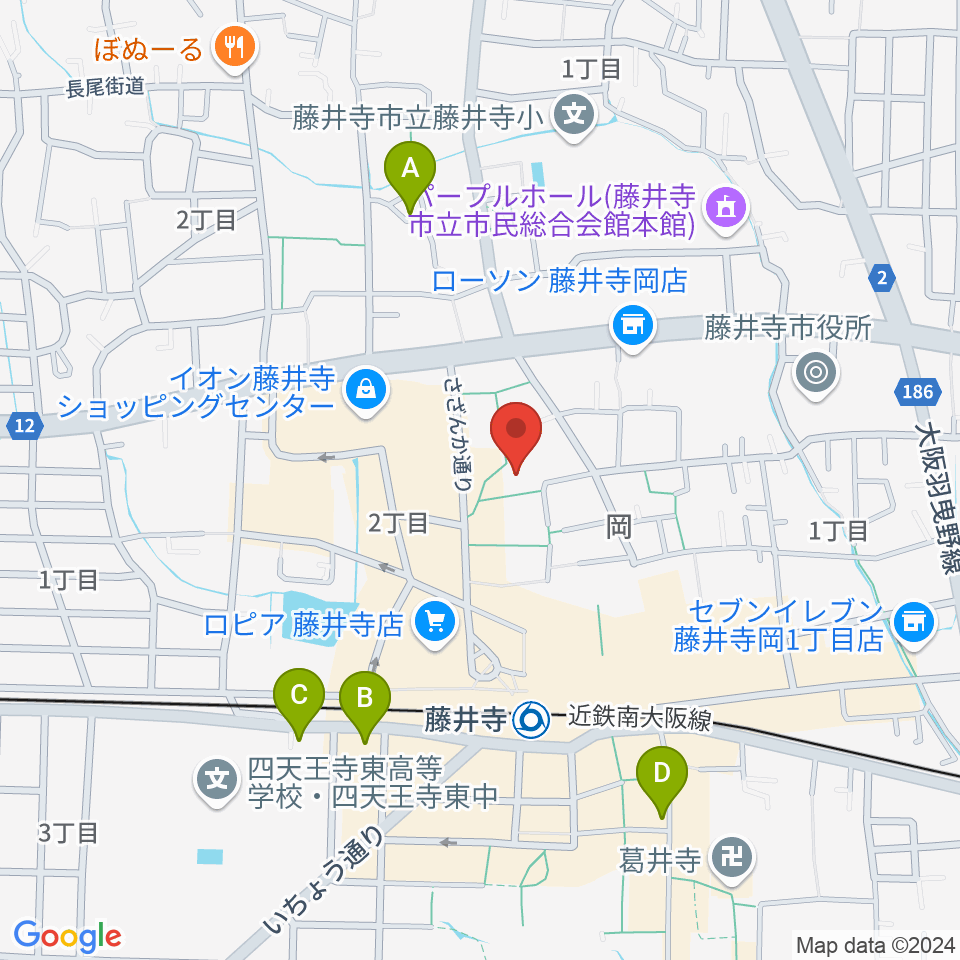 ひろみ音楽教室周辺のホテル一覧地図