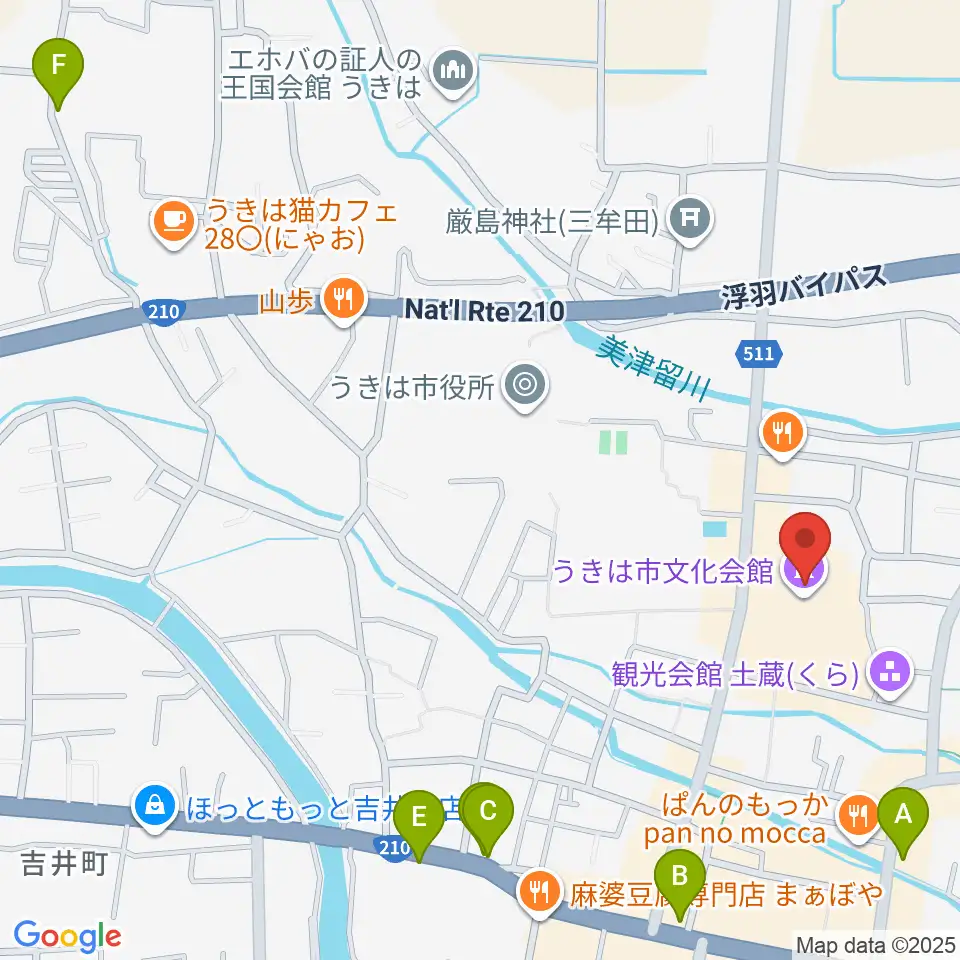 白壁ホール周辺のホテル一覧地図