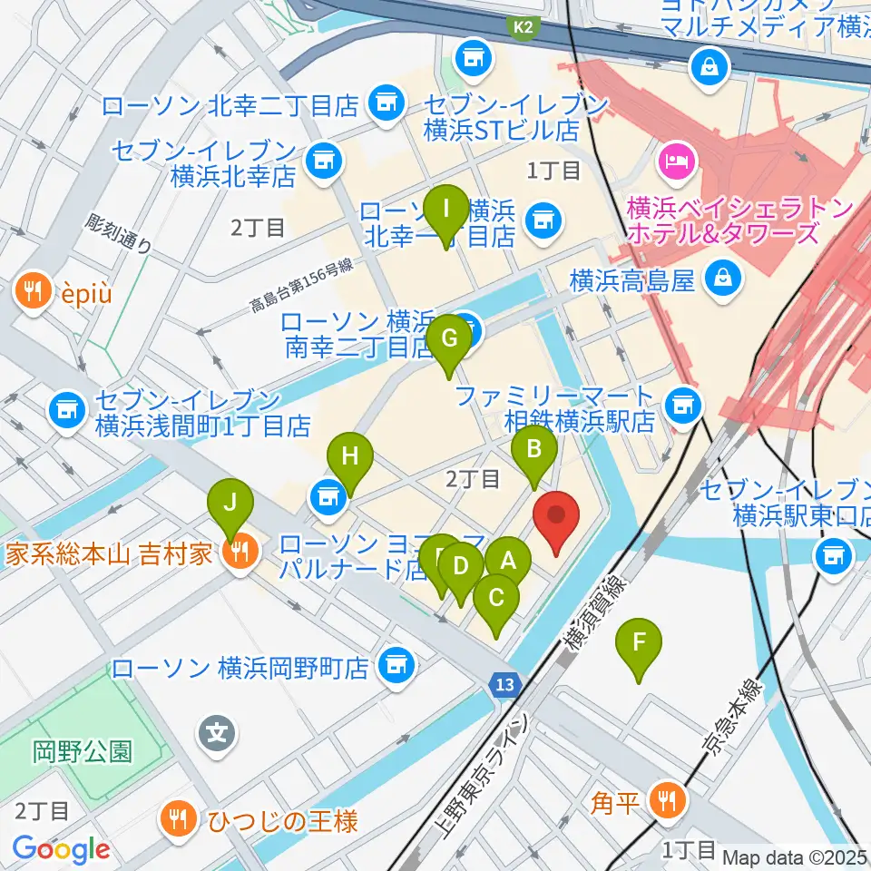 1000 CLUB周辺のホテル一覧地図