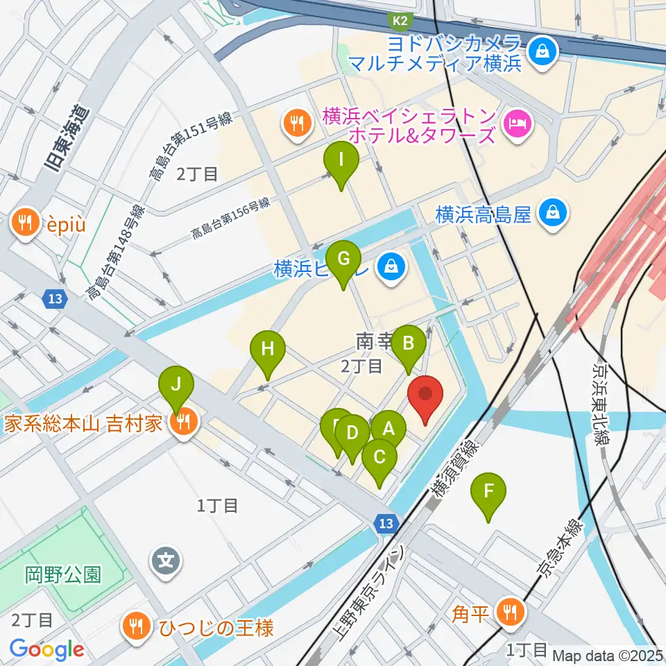 1000 CLUB周辺のホテル一覧地図