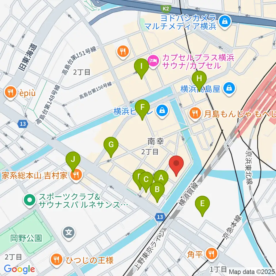 1000 CLUB周辺のホテル一覧地図