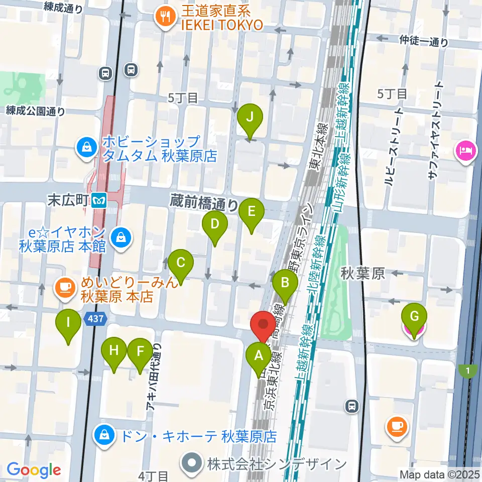 TAIKO-LAB秋葉原周辺のホテル一覧地図