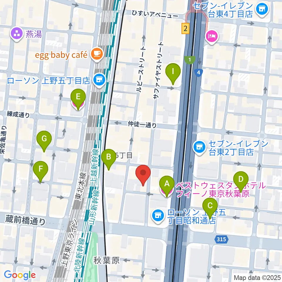 和の音交流館周辺のホテル一覧地図