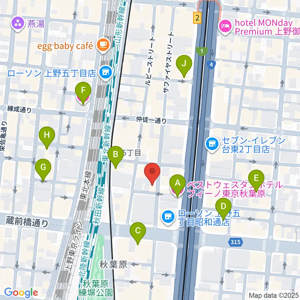 和の音交流館周辺のホテル一覧地図
