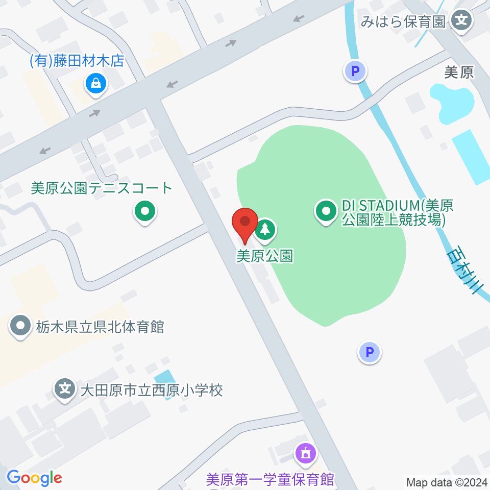 DI STADIUM（美原公園陸上競技場）周辺のホテル一覧地図