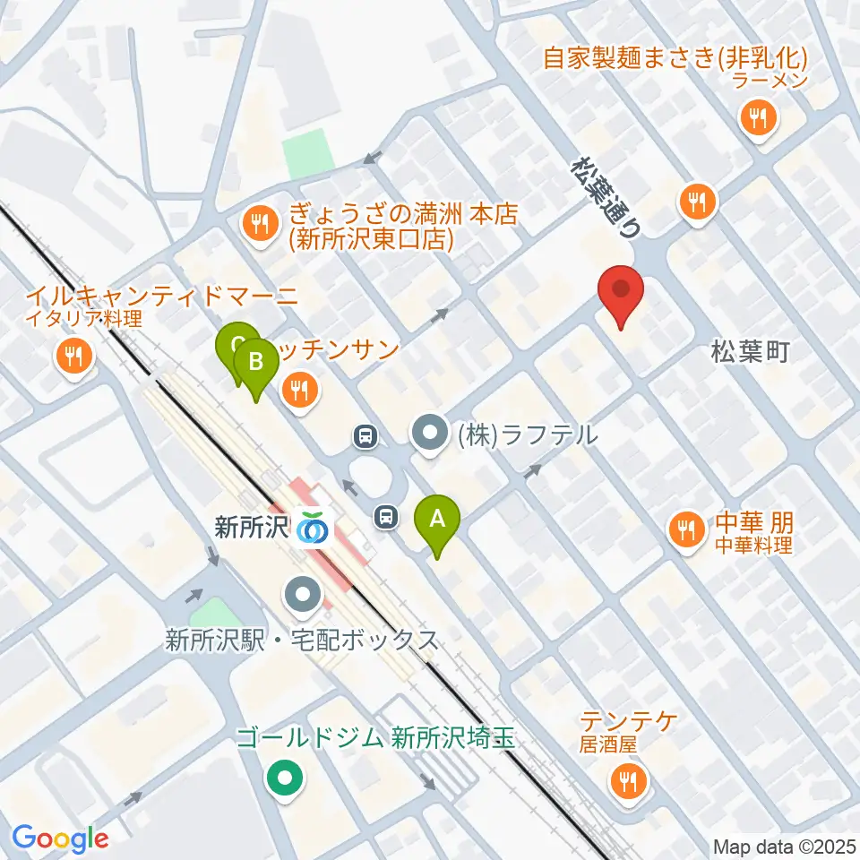 Y.Y Music Studio 新所沢店周辺のホテル一覧地図