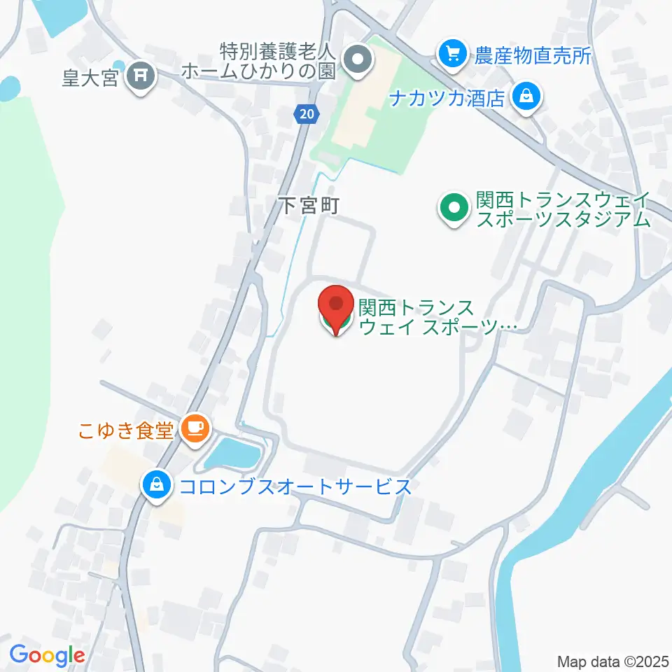 関西トランスウェイスポーツスタジアム野球場周辺のホテル一覧地図