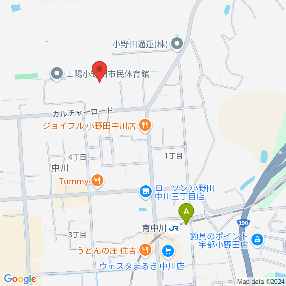 山陽小野田市民館周辺のホテル一覧地図