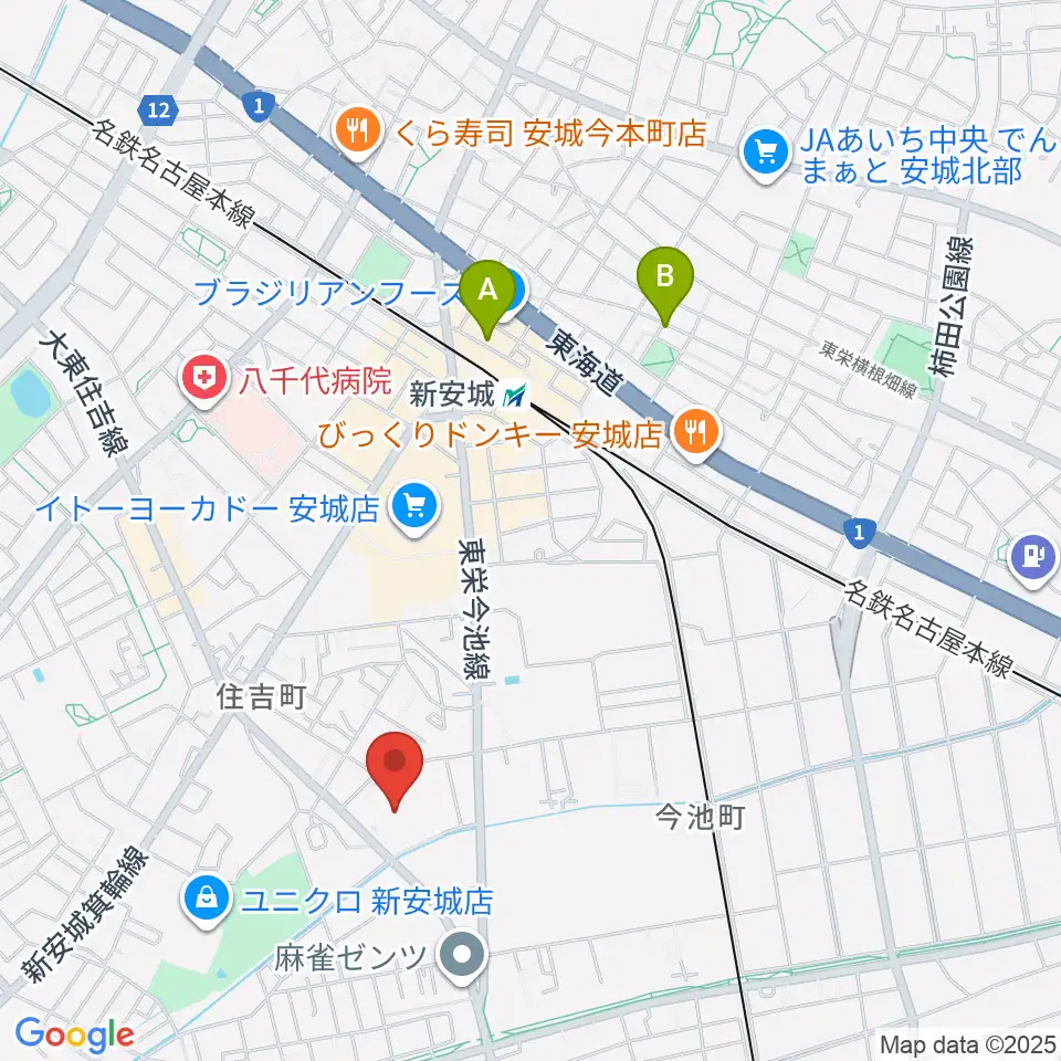 ボーカル教室かのん周辺のホテル一覧地図