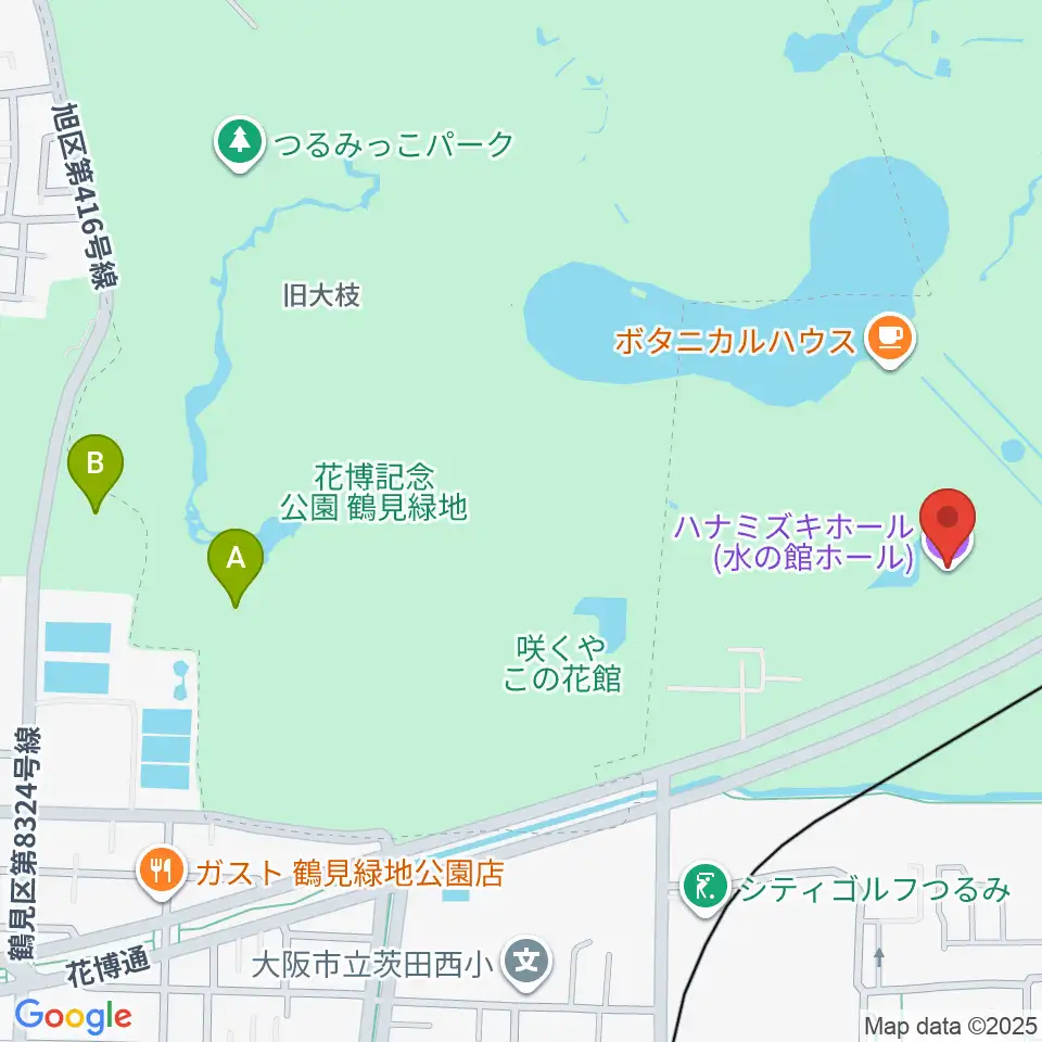 ハナミズキホール周辺のホテル一覧地図