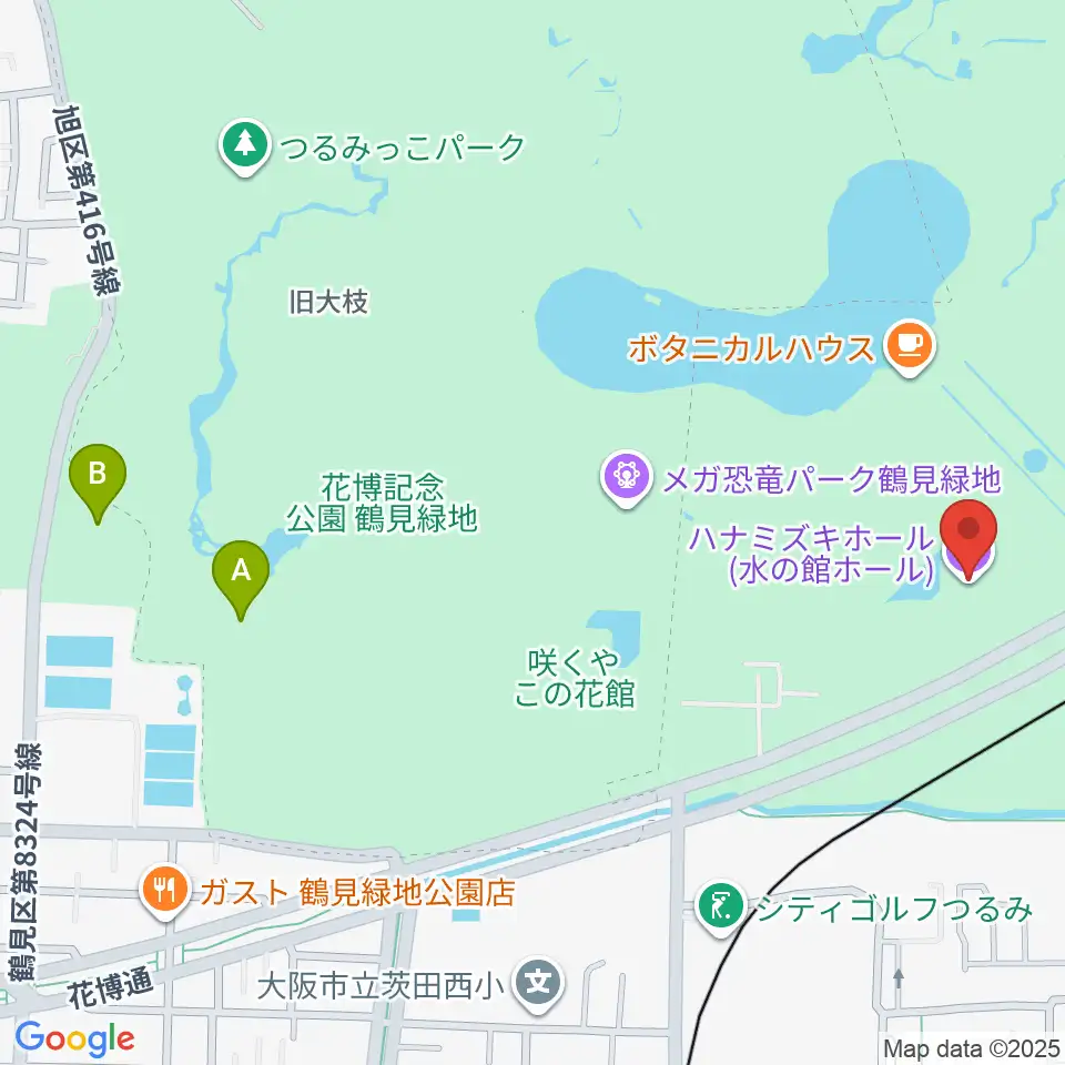 ハナミズキホール周辺のホテル一覧地図