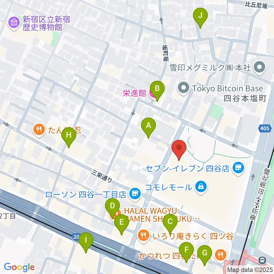 四谷スポーツスクエア周辺のホテル一覧地図