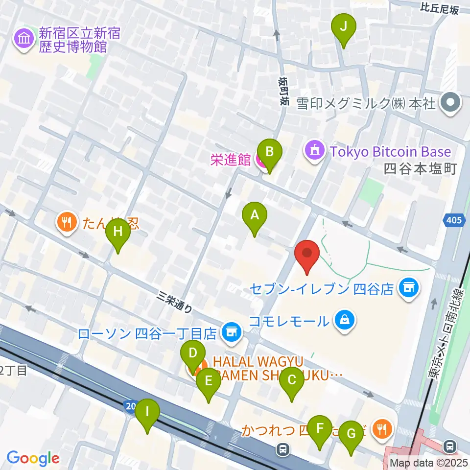 四谷スポーツスクエア周辺のホテル一覧地図