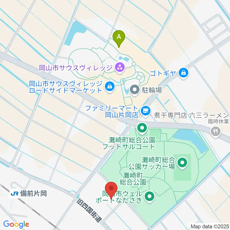 岡山市灘崎文化センター周辺のホテル一覧地図