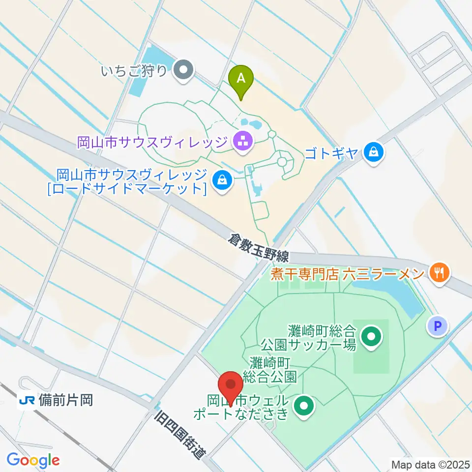 岡山市灘崎文化センター周辺のホテル一覧地図