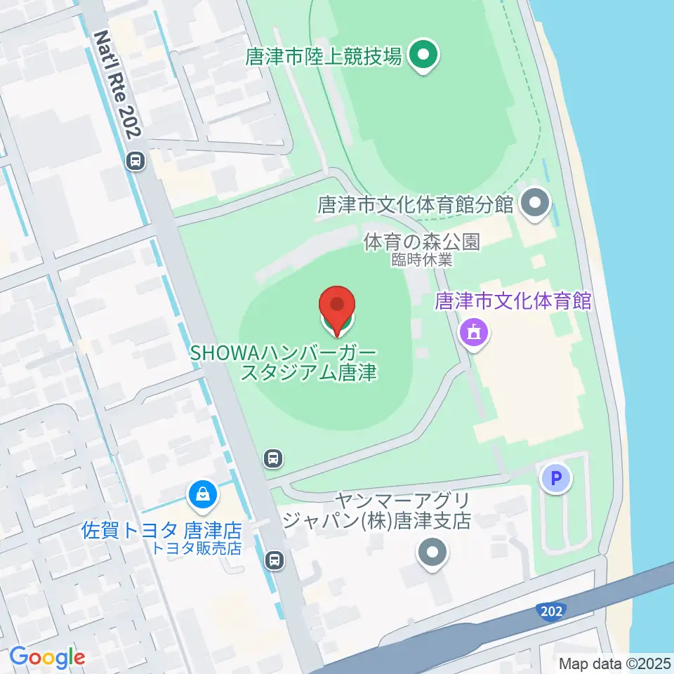 SHOWAハンバーガースタジアム唐津周辺のホテル一覧地図