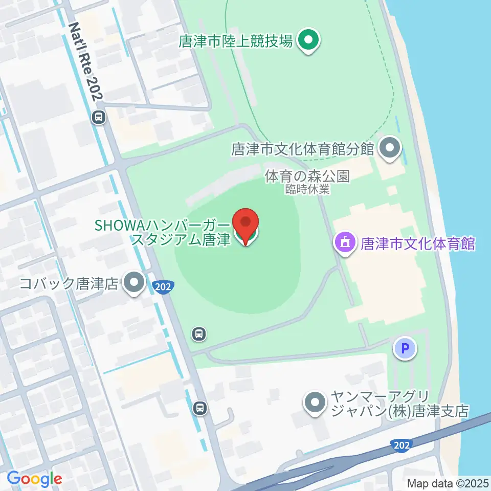 SHOWAハンバーガースタジアム唐津周辺のホテル一覧地図