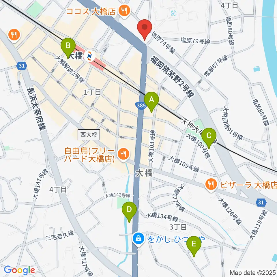 sound Boogie大橋店周辺のホテル一覧地図