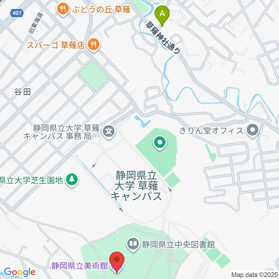 静岡県立美術館周辺のホテル一覧地図