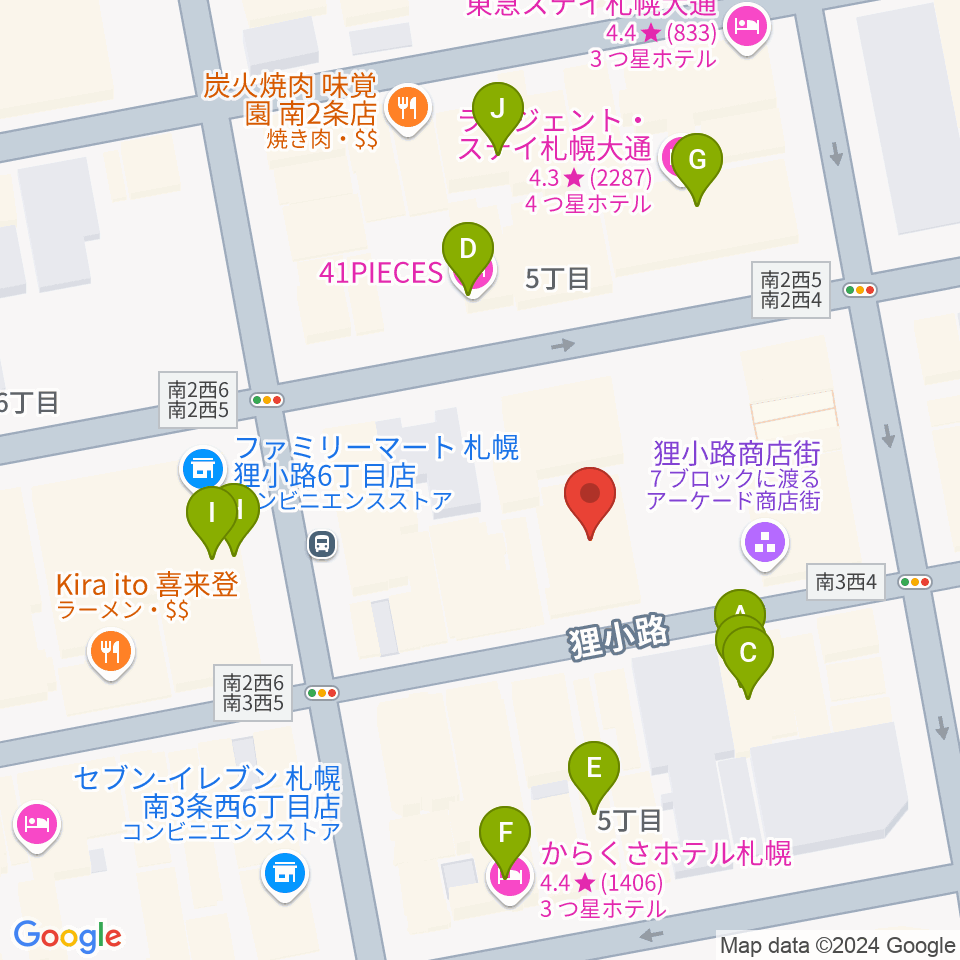 サツゲキ周辺のホテル一覧地図