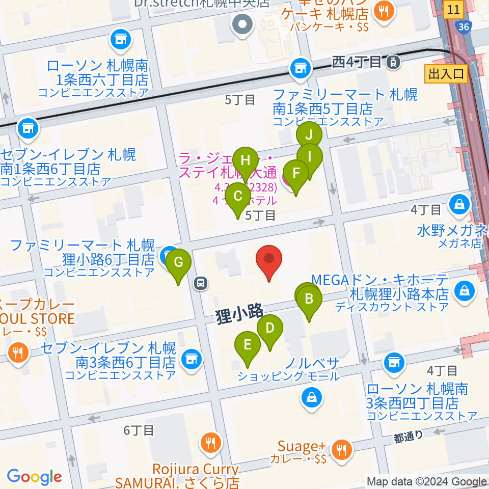 サツゲキ周辺のホテル一覧地図