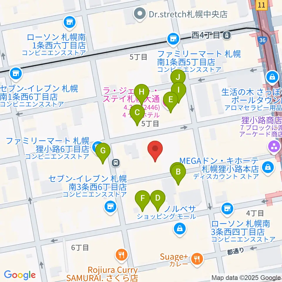 サツゲキ周辺のホテル一覧地図