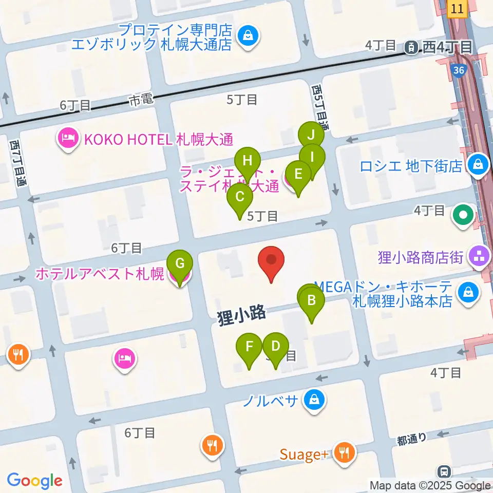 サツゲキ周辺のホテル一覧地図