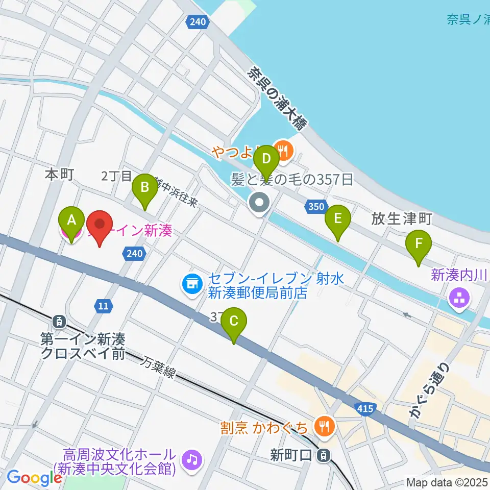 クロスベイ新湊周辺のホテル一覧地図